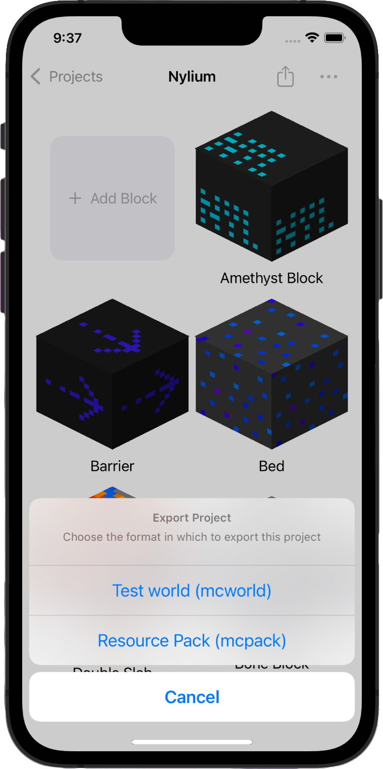 Sharing a resource pack from Resourceful